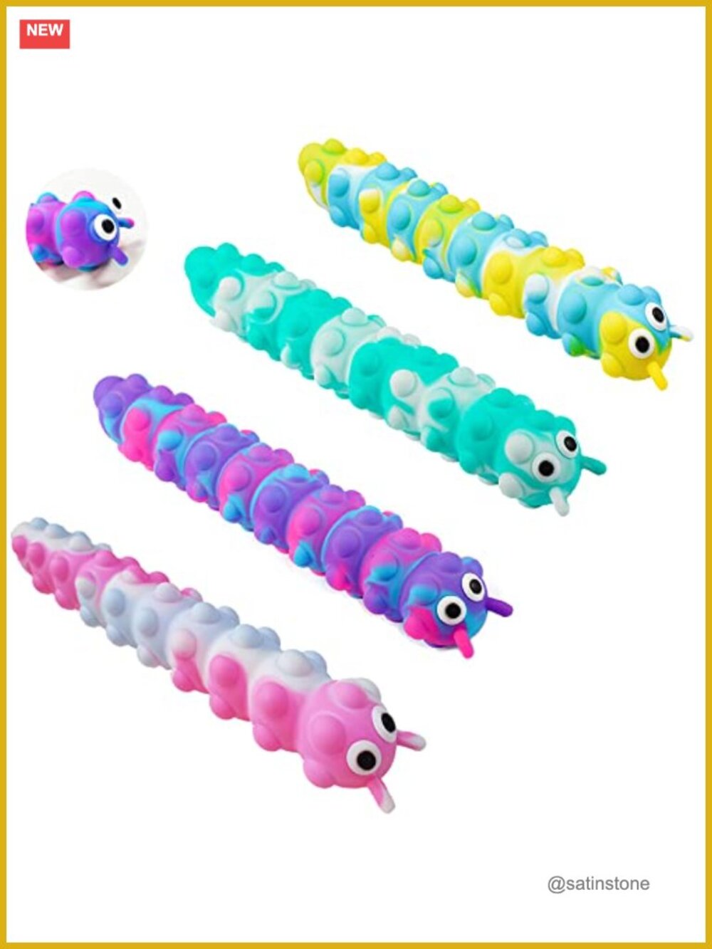 Silicone Suction Pop Fidget Toy, 3D Squeeze Sensory Stress Relief Toys for Kids